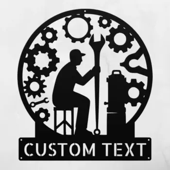 Personalized Mechanic Metal Sign