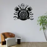 Personalized Mechanic Tools Metal Sign