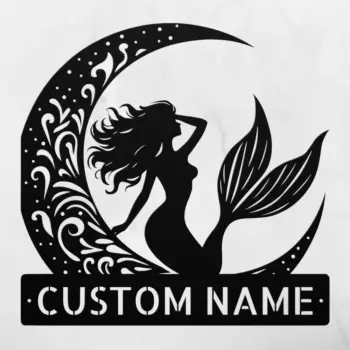 Personalized Mermaid Metal Sign