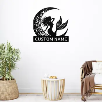 Personalized Mermaid Metal Sign