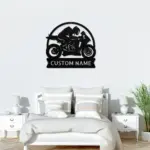 Personalized Motocross Biker Metal Sign