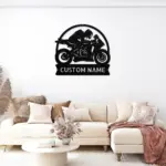 Personalized Motocross Biker Metal Sign