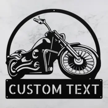Personalized Motorcycle Metal Sign