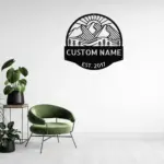 Personalized Mountain Metal Wall Art Sign