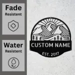 Personalized Mountain Metal Wall Art Sign