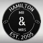 Personalized Mr And Mrs Metal Sign