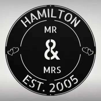 Personalized Mr And Mrs Metal Sign