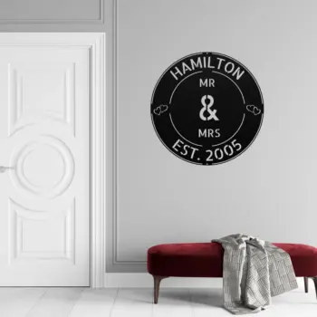 Personalized Mr And Mrs Metal Sign