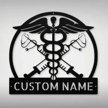 Personalized Nurse Metal Sign