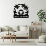 Personalized Paradise Scene Metal Sign