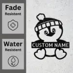 Personalized Penguin Metal Sign