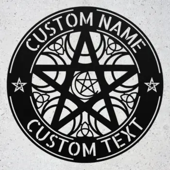 Personalized Pentacle Metal Sign