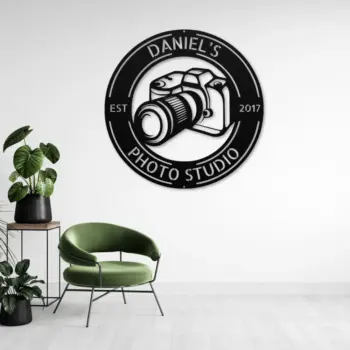 Personalized Photo Camera Metal Sign