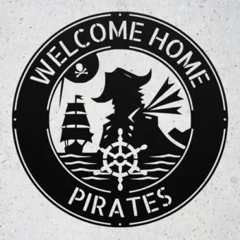 Personalized Pirate Metal Sign