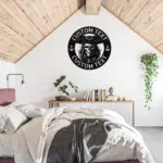 Personalized Pirate Skull Metal Sign