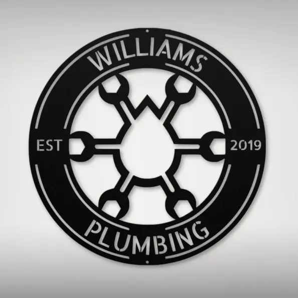Personalized Plumbing Metal Art Sign