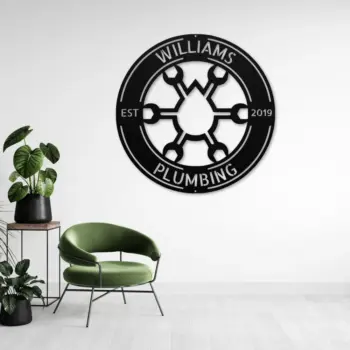 Personalized Plumbing Metal Art Sign