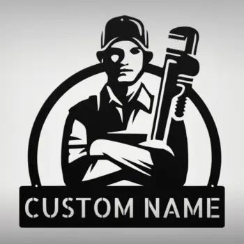 Personalized Plumbing Metal Sign