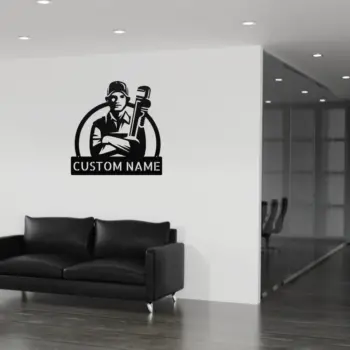 Personalized Plumbing Metal Sign