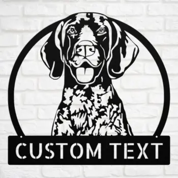Personalized Pointer Dog Metal Sign