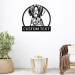 Personalized Pointer Dog Metal Sign