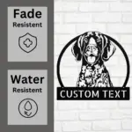 Personalized Pointer Dog Metal Sign