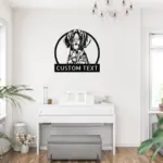 Personalized Pointer Dog Metal Sign