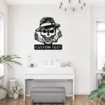 Personalized Poker Skull Metal Sign