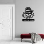 Personalized Poker Skull Metal Sign
