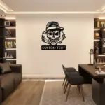 Personalized Poker Skull Metal Sign