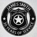 Personalized Police Badge Metal Sign