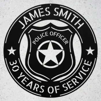 Personalized Police Badge Metal Sign