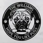 Personalized Pug Dog Metal Sign