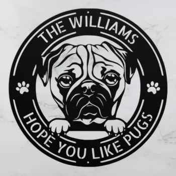 Personalized Pug Dog Metal Sign