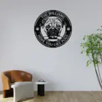 Personalized Pug Dog Metal Sign