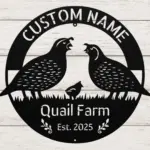 Personalized Quail Metal Sign