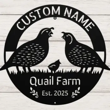 Personalized Quail Metal Sign