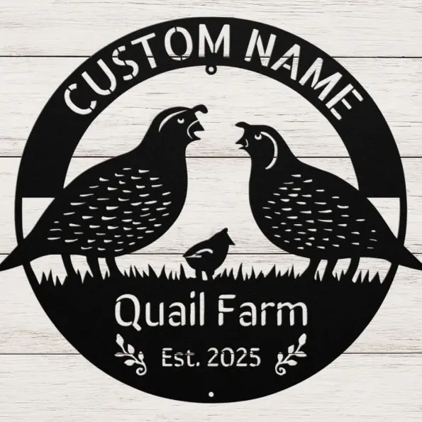Personalized Quail Metal Sign