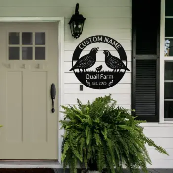 Personalized Quail Metal Sign