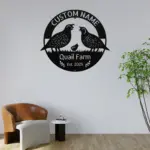 Personalized Quail Metal Sign