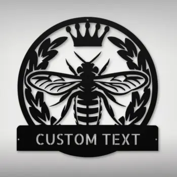 Personalized Queen Bee Metal Sign