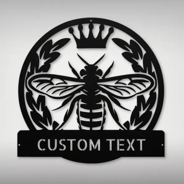 Personalized Queen Bee Metal Sign