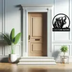 Personalized Roaring Bear Metal Sign