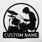 Personalized Rock Drummer Metal Sign