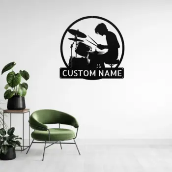 Personalized Rock Drummer Metal Sign