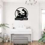 Personalized Rock Drummer Metal Sign