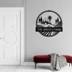 Personalized Rolling Fields Metal Sign