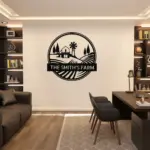 Personalized Rolling Fields Metal Sign