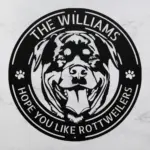 Personalized Rottweiler Dog Metal Sign