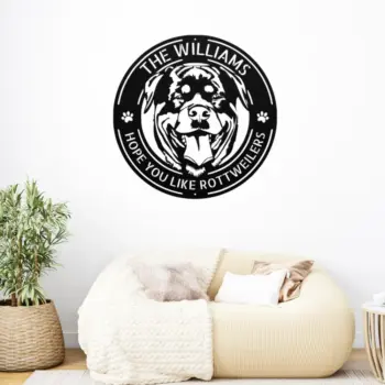 Personalized Rottweiler Dog Metal Sign